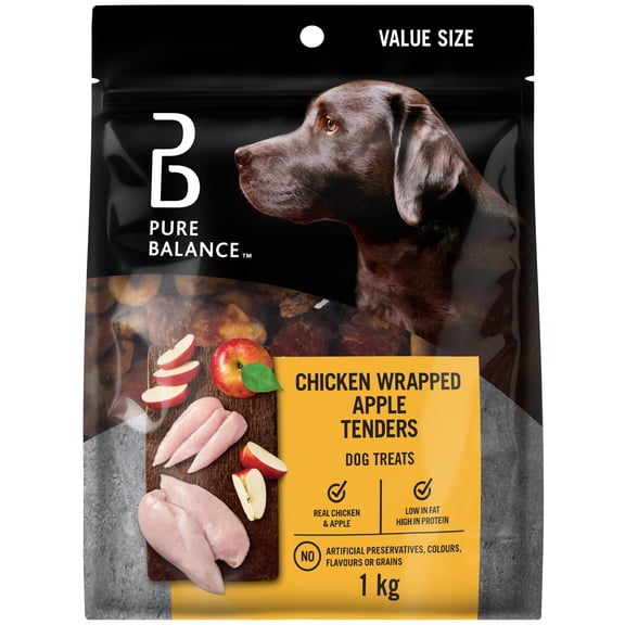 Pure Balance Chicken Wrapped Apple Tenders Dog Treats, 1 kg