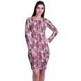 thumbnail image 2 of Moomaya Womens Full Sleeve Printed Midi Length Printed Bodycon Dress, 2 of 6
