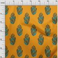 thumbnail image 2 of oneOone Georgette Viscose Fabric Leaves & Floral Block Print Fabric BTY 42 Inch Wide, 2 of 4