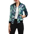 thumbnail image 1 of INSPIRE CHIC Blouson Bomber pour Femme Coupe Ajustée Léger à Fermeture Éclair Vert TP, 1 of 7