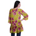 thumbnail image 4 of Moomaya Boléro en Georgette Imprimée à Volants, Ourlet Tombant, Couvre-Maillot de Plage pour Femmes, 4 of 5