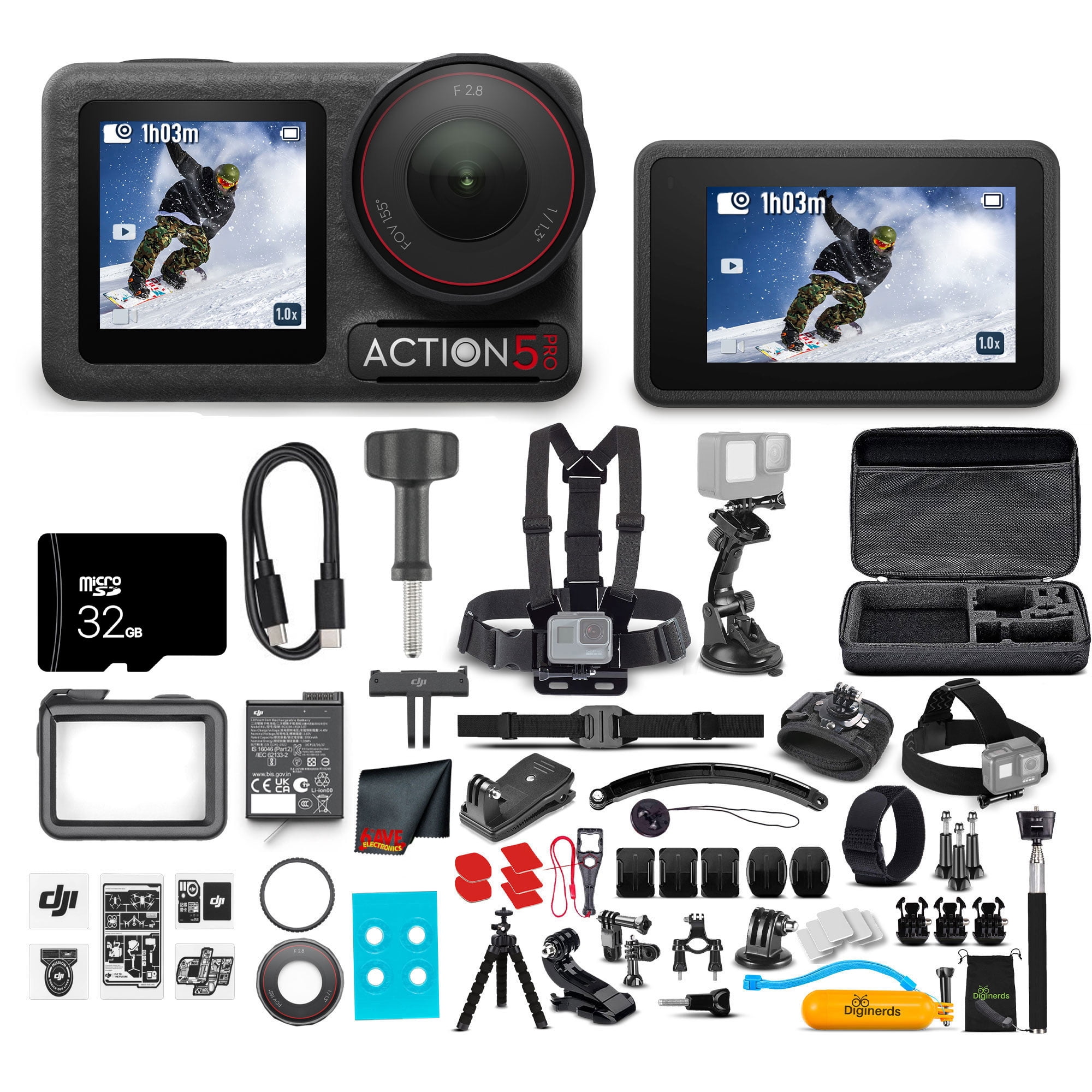 DJI Osmo Action 5 Pro Essential Combo - Action Camera Waterproof