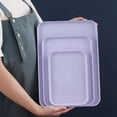 thumbnail image 4 of EGNMCR Kitchen Gadgets, Kitchen Accessories Rectangular Tray Large Medium And Small Sets Of Three Household Plates To Put Tea Cups Dinner Plates To Put Snacks Plates Plastics Tray Packages, 4 of 6