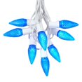 thumbnail image 1 of Novelty Lights 25 Foot C9 LED Christmas String Lights, Blue, White Wire, 1 of 5