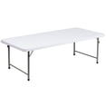 thumbnail image 1 of 30''W x 60''L x 19''H Kid's Granite White Plastic Folding Table, 1 of 9
