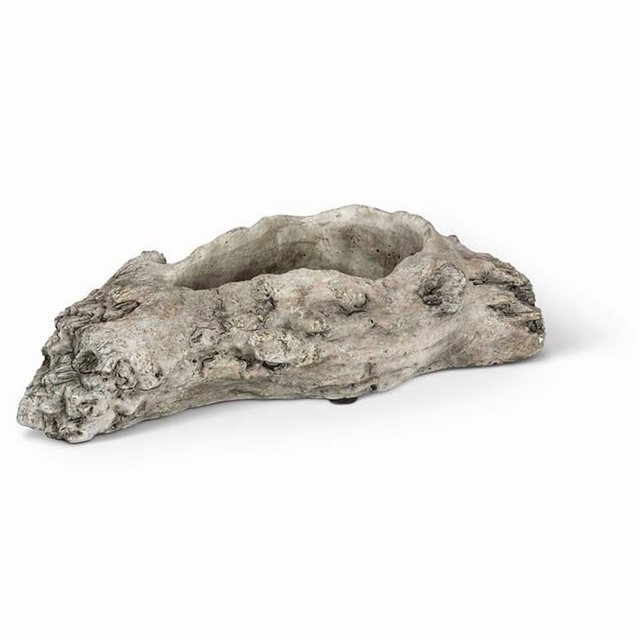 Abbott Collections AB-27-JURASSIC-127 11 in. Slim Log Planter, Grey - Small
