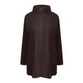 thumbnail image 4 of Blouse Tunique à Manches Longues et Col Rond pour Femmes Grande Taille, Couleur Unie, Usage Quotidien, 4 of 5