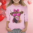 thumbnail image 2 of T-shirt de Mode pour Filles à Manches Raccourcies pour la Saint-Valentin. Rose 110/3 A-4 A, 2 of 4