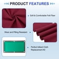 thumbnail image 3 of Uxcell Billiard Cloth Pool Table Felt, Professional Felt Replacement Kit Fit for Home Clubs Bars Indoor Sports Games Red 9 ft, 3 of 5