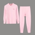 thumbnail image 2 of WRKEKC Boys and Girls Cotton-Blend Thermal Set 2-16Y Color-Block Trim Crew Neck Top & Pants Soft Stretch Winter Base Layer, 2 of 8