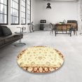 thumbnail image 3 of Ahgly Company Indoor Square Abstract Orange Oriental Area Rugs, 5' Square, 3 of 6
