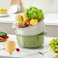 thumbnail image 4 of Double Layer Kitchen Drain Rack PET Dish Organizer for Vegetable Fruit Washing Filter Strainer and Drying Storage, 4 of 6