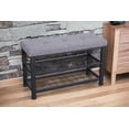 thumbnail image 3 of Nola Home Shoe Bench with Storage, 2-Tier Shoe Rack Padded Seat and Metal Frame, Grey, 3 of 6