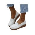 thumbnail image 3 of Innerwin Chaussures Plates pour Femmes, Chaussures Plates Basses, Mocassins Décontractés, Bout Rond, Marche, Blanc 6, 3 of 6