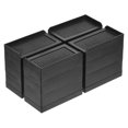 thumbnail image 1 of Unique Bargains 4.3 Inch Furniture Risers Rectangle Bed Lifters Adjustable Stackable Couch Riser, Black 4 Pack, 1 of 7