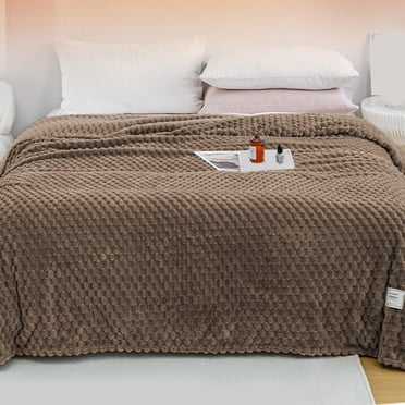 Dvkptbk Lightweight Cooling Blanket, Summer Cooling Blankets for Hot Sleepers, Cool Breathable Cozy Cold Blankets for Bed, Couch and Sofa, Gifts for Women, Coffee