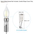 thumbnail image 3 of Unique Bargains Candle Shape Covers Sleeves Iron Candelabra Base Silver 6 Count, 3 of 6