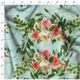 thumbnail image 4 of Soimoi Silk Fabric Leaves & Ranunculus Floral Printed Fabric 1 Yard 42 Inch Wide, 4 of 5