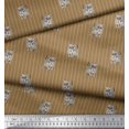 thumbnail image 2 of Soimoi Rayon Fabric Stripe & Cat Animal Decor Fabric Printed Yard 56 Inch Wide, 2 of 3