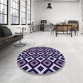 thumbnail image 4 of Ahgly Tapis Rond Lavable en Machine Intérieur Transitionnel Bleu Nuit, 5 Pieds Rond, 4 of 7