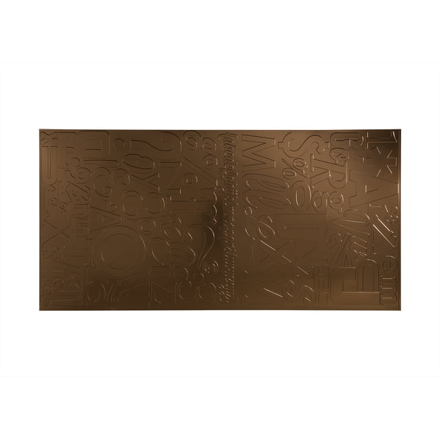 Fasade Alphabet Oil Rubbed Bronze Wall Panel 4' x 8'