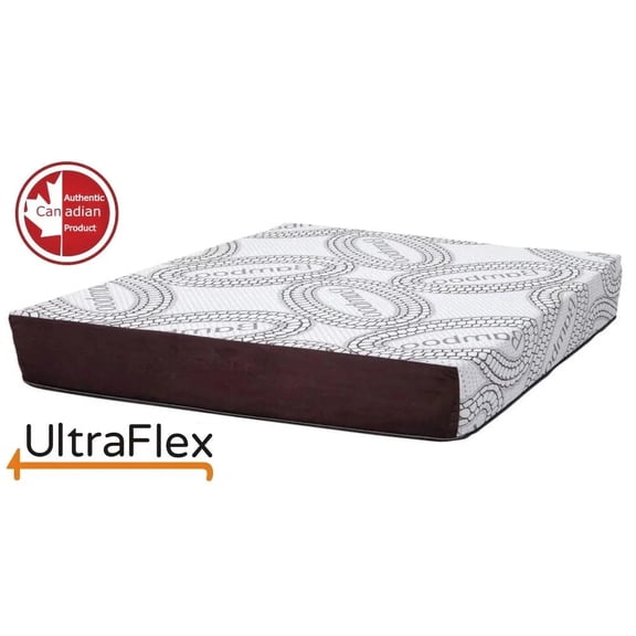 UltraFlex SERENITY Orthopedic, Premium Smart Gel Infused Memory Foam, Eco-friendly Mattress (Made in Canada)-with Waterproof Mattress Protector