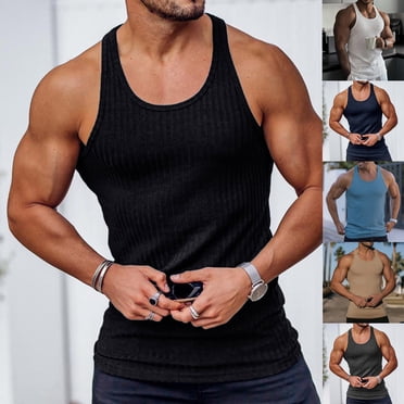 Aboser Débardeurs d'Entraînement pour Hommes Gym Coupé Sans Manches T-Shirt Culturisme Mise en Forme T-Shirts Musculaires Grands et Forts Débardeur Athlétique pour Hommes Extensible Chandails Évacuant l'Humidité