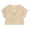 thumbnail image 4 of Plebaso T-shirts d'Entraînement pour Filles à Manches Longues/courtes, Dos Ouvert, Chandails Courts de Course Athlétiques pour Enfants, 4 of 6