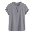 thumbnail image 5 of Weiqiqre Men's 2 Piece Outfits Linen Set Short Sleeve Shirt Top and Drawstring Waist Vacation Short Sets, 5 of 5