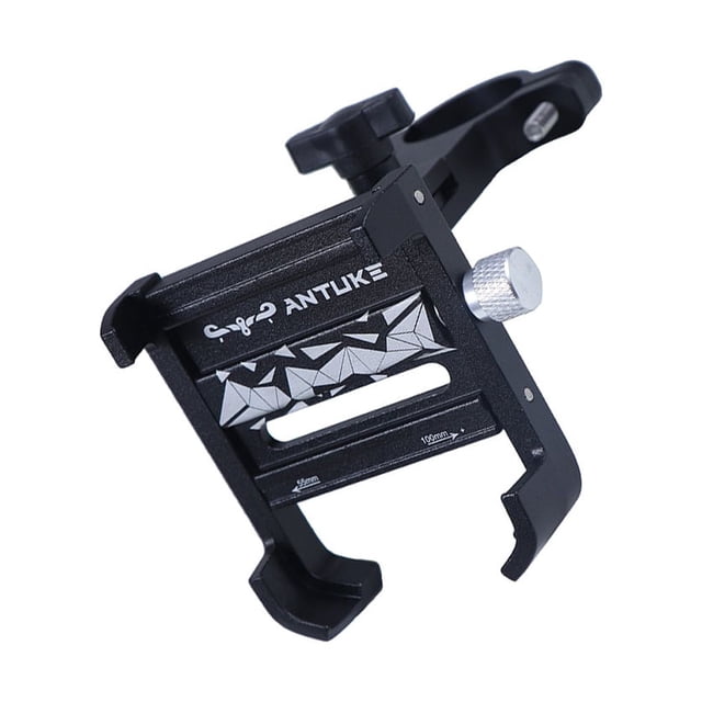 QualitChoice Bike Phone Holder Mount Smartphone Stand Bracket Rotating Adjustable Aluminum Alloy Universal Anti-skid Accessory Black