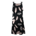 thumbnail image 5 of drppepioner Robe d'Été pour Femme Sans Traces à Col en V Imprimée à Double Bretelles Jupe à Bretelles Robe pour Femme, 5 of 5