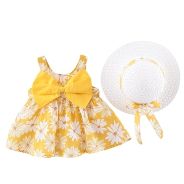 Robes pour Tout-Petites Fille Robe Décontractée Robe d'Anniversaire pour Filles Robe de Princesse d'Été pour Fête Robes pour Bébé 18-24 Mois