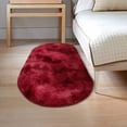 thumbnail image 5 of Hxlamzoo Fluffy Oval Area Rug, Soft Tie Dye Rug, Shaggy Colorful Rug, for Bedroom, Living Room, Teen Dorm, Baby Nursery, 11 Colors & 3 Sizes, 5 of 5