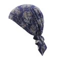 thumbnail image 1 of Couvre-Chef Cancer pour Femmes Confort Foulard Bonnet Chimio Cancer - Fond Noir avec Grand, 1 of 7