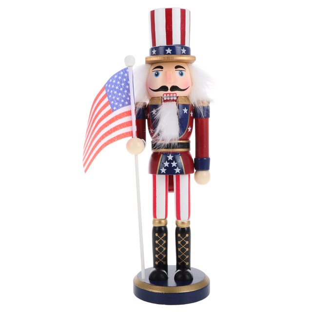 Miangastore 1pc Classic Wooden Walnut Soldier Nutcracker Puppet Soldier Toys Desktop