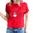 thumbnail image 2 of Pisexur T-shirt de la Saint-Valentin Haut T-shirt de la Saint-Valentin pour Femme Amour Imprimé T-shirt à Manches Courtes Haut à Manches Courtes Col Rond Haut/chemise, 2 of 5