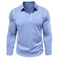 thumbnail image 3 of FAIWAD Men's Long Sleeve Shirts Casual Button Down Basic Golf Pullover Tops Lightweight Work Athletic T-Shirt, 3 of 6