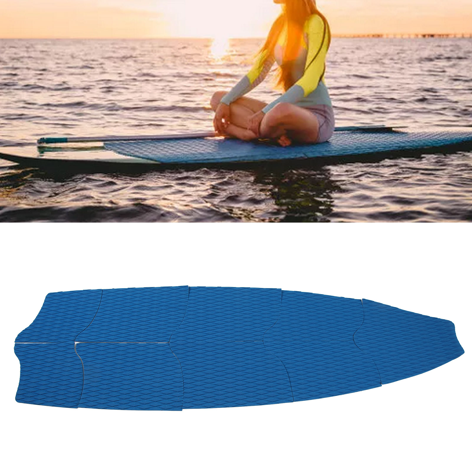 EVA Paddle Board Traction Pad, 9 Pcs Pad de Traction pour Planche de Surf Résistance à l'Eau Protection Environnementale Antidérapant pour Skimboards