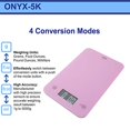 thumbnail image 3 of American Weigh Scale Onyx Series Digital Multifunction Kitchen Weight Scale, Pink, 11lbs x 01oz (ONYX-5K-PK), 3 of 4