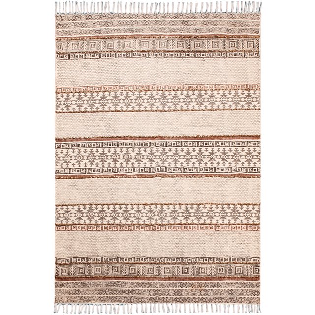 Casavani Hand Made Durrie Home Dcor Area Rug,Black 9x9 Ft