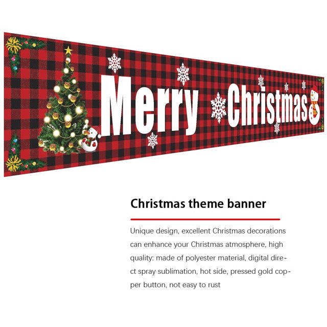 Christmas Streamer Hanging Background Ornament Christmas streamer Polyester Polyester Decorative Banner, SDHF-GZ04