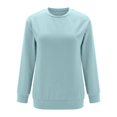 thumbnail image 3 of Pxiakgy Tenues d'Automne pour Femmes 2024 Chandail à Col Rond Uni pour Femmes Manches Longues Chandail Décontracté Mignon Léger Ample Hauts Taille : P-2TG, 3 of 8