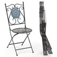 thumbnail image 1 of Costway Ensemble de 4 Chaises Mosaïque pour Patio avec Dossier Décoratif Cadre Robuste, 1 of 8