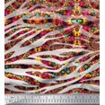 thumbnail image 3 of Soimoi Velvet Fabric Geometric Check,Lily & Panel Print Sewing Fabric Yard 58 Inch Wide, 3 of 3