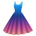 thumbnail image 1 of adviicd Robes Mignonnes pour Femmes Robe d'Été Portefeuille Col en V Midi à Pois Suisses à Volants Manches Flottantes Bleue,m, 1 of 2
