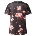 thumbnail image 5 of TopLLC Women's Plus Size Tops Short Sleeve Crewneck T Shirt Loose Fit Lace Stitching Shirts Solid Hollow Out Ruffle Tunic Tops, 5 of 5
