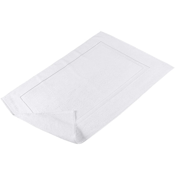 Canadian Linen Deluxe Hotel Bath Mat 780 GSM, 20x30 Inches, 2 Pack White, Soft Absorbent Non-Slip Reversible Machine Washable Shower Floor Sink Bath Cotton Towels