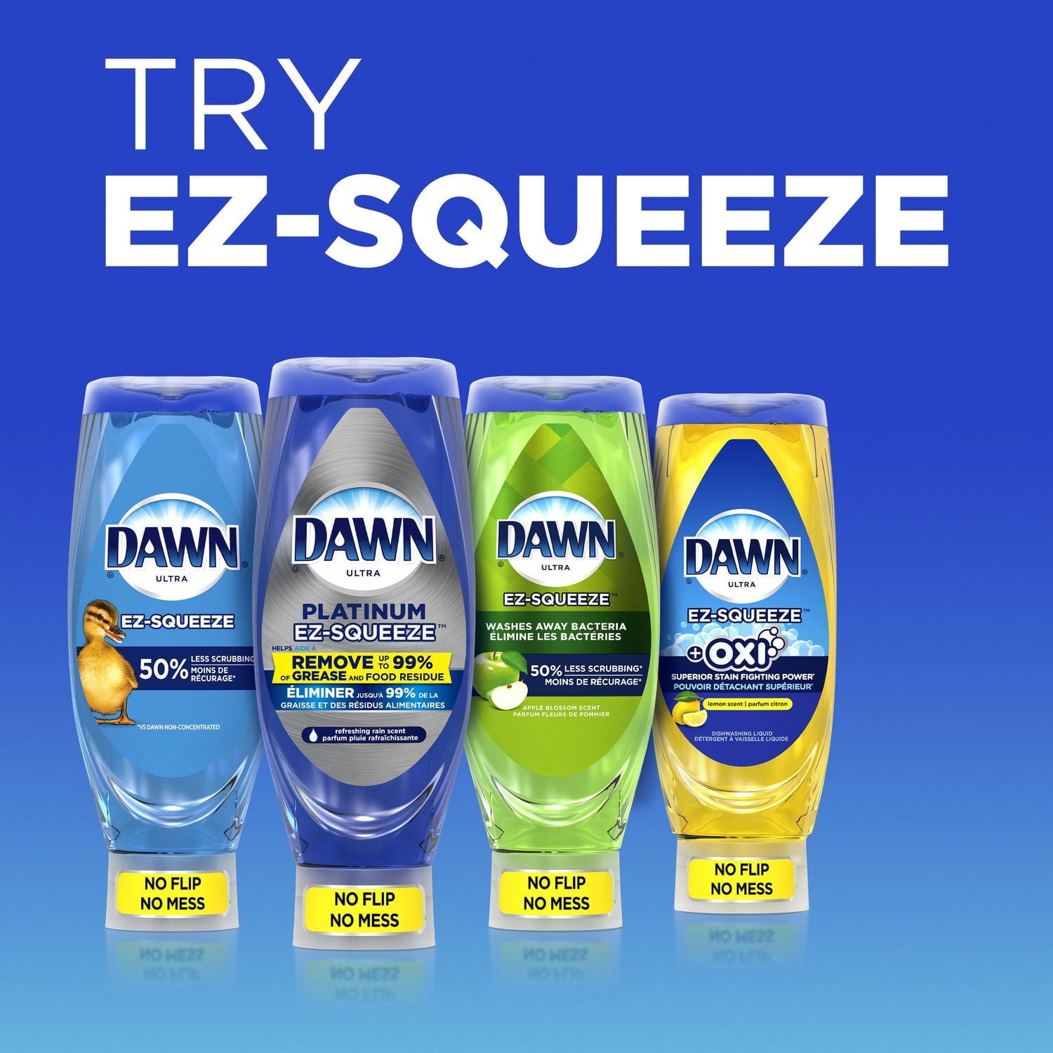 Dawn Ultra + Oxi EZ-Squeeze Savon à Vaisselle, Liquide à Vaisselle, Citron 535ML