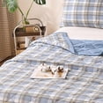 thumbnail image 2 of Sentmoon Lightweight Summer Blanket Lightweight Blanket Washed Summer Quilt Summer Cool Quilt Air Conditioning Quilt Thin Quilt Embossed Gift Live Home Students Dormitory Quilt, 2 of 7