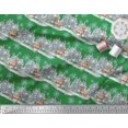 thumbnail image 3 of Soimoi Green Rayon Fabric Reindeer & Snowflakes Tree Print Fabric by the Yard 42 Inch Wide, 3 of 5